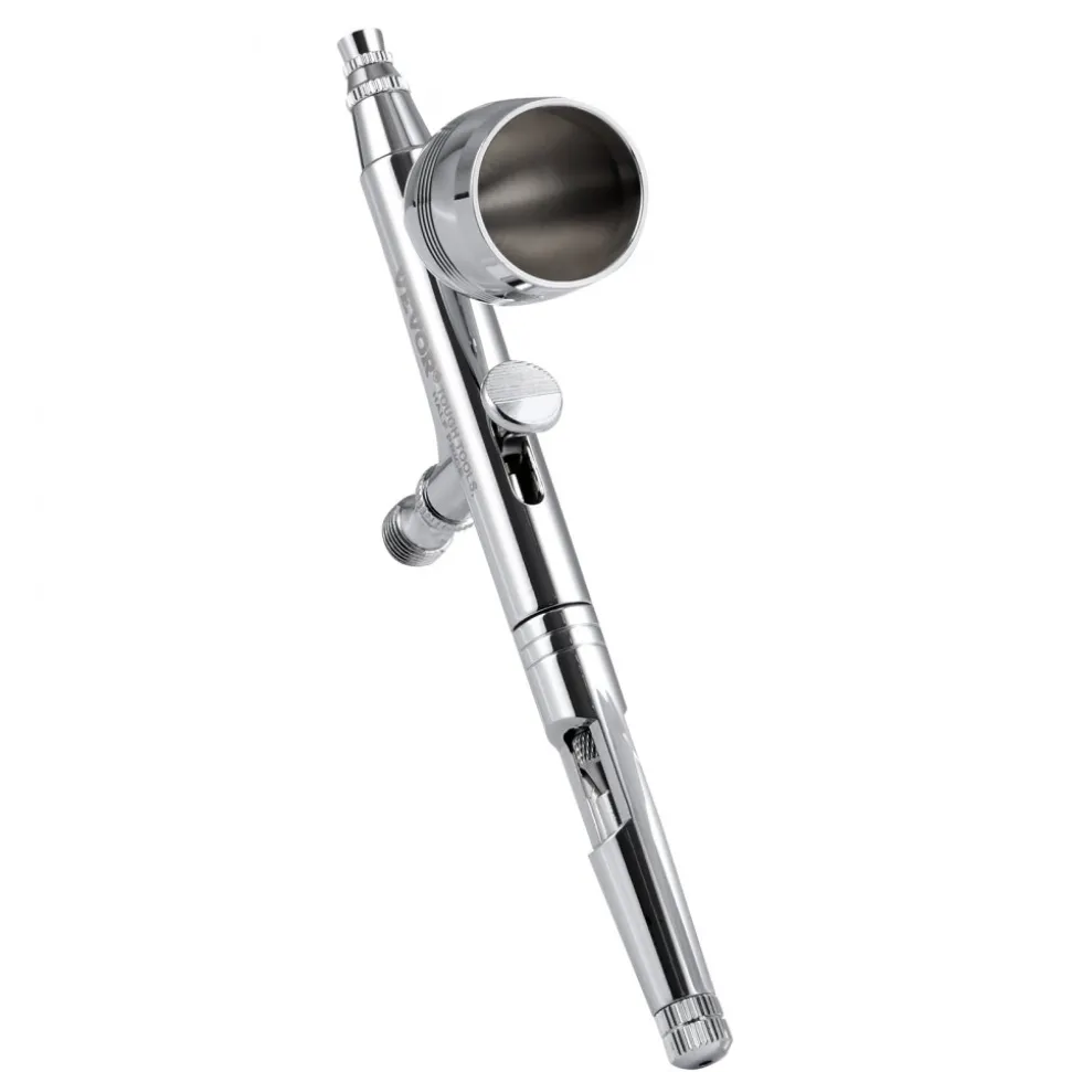 VEVOR Airbrush Gun, Dual Action Gravity Feed with 0.3 mm and 0.5 mm Nozzles, Airbrush Kit with 2/7/12ml Copper Cups and Cleaning Accessories, Ideal for Painting Models, Desserts, Cakes, and Nail Art