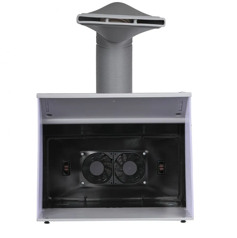 VEVOR Airbrush Spray Booth, Portable Hobby Airbrush Paint Spray Booth Kit with 4 LED Light, Powerful Dual Exhaust Fans, Turntable and 6 ft Extension Hose, for Painting Models, Arts, Crafts, Cakes