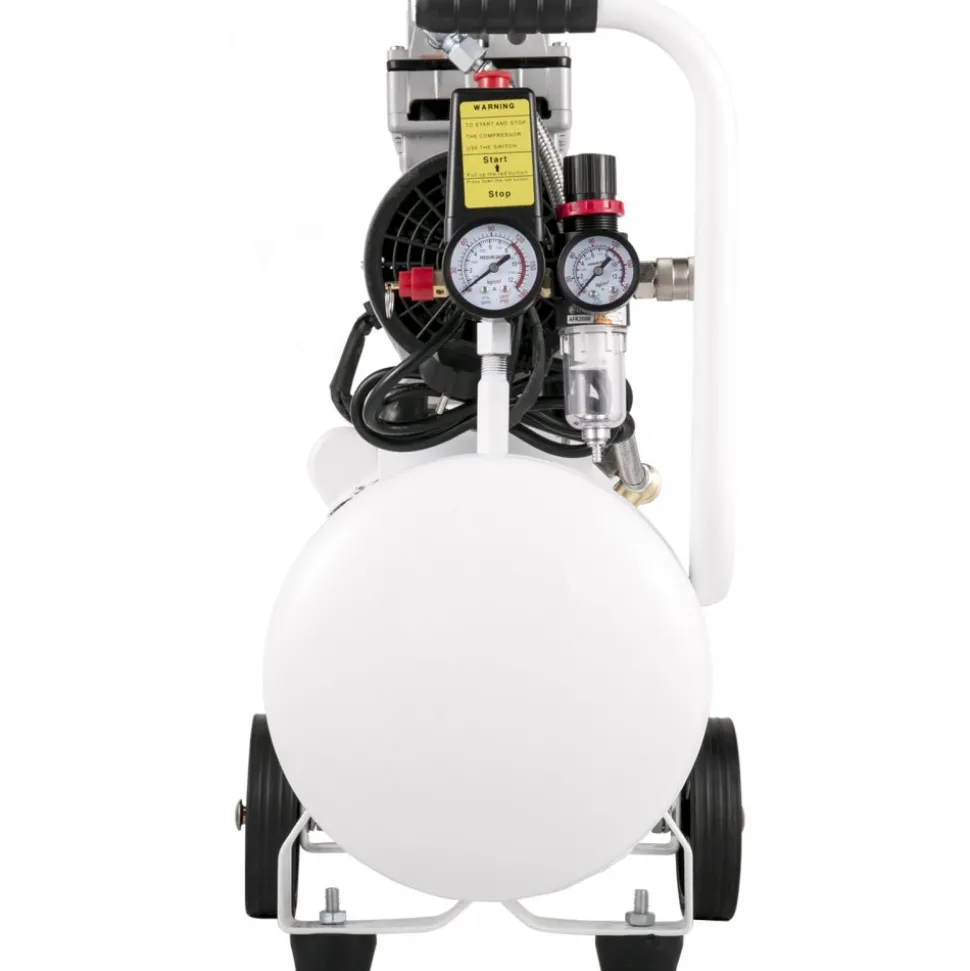 VEVOR Air Compressor 6.6 Gallon, Portable Air Compressor 1 HP, Oil Free Air Compressor Steel Tank 750W, Pancake Air Compressor 115 PSI, Ultra Quiet Compressor for Home Repair, Tire Inflation