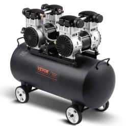 VEVOR Air Compressor, 20 Gallon Steel Tank, 4HP 10.6 CFM@90 PSI Oil Free Air Compressor & Max. 125PSI Pressure, 78dB Ultra Quiet Portable Compressor, for Auto Repair, Tire Inflation, Spray Painting
