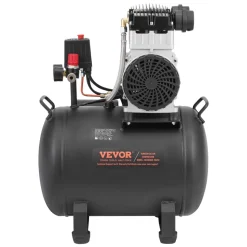 VEVOR Air Compressor, 8 Gallon Steel Tank, 1HP 2.2 CFM@90 PSI Oil Free Air Compressor & Max. 120PSI Pressure, 80dB Ultra Quiet Portable Compressor, for Auto Repair, Tire Inflation, Spray Painting