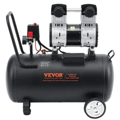 VEVOR Air Compressor, 15 Gallon Steel Tank, 2HP 5.3 CFM@90 PSI Oil Free Air Compressor & Max. 125PSI Pressure, 78dB Ultra Quiet Portable Compressor, for Auto Repair, Tire Inflation, Spray Painting
