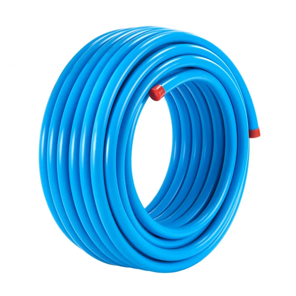 VEVOR Air Compressor Line Kit, 100FT x 3/4", HDPE-Aluminum Compressed Air Piping System, Leak-Proof, Pressure-Resistant & Easy-to-Install, Compressed Air Line Tubing Kit for Garages Workshops, Blue