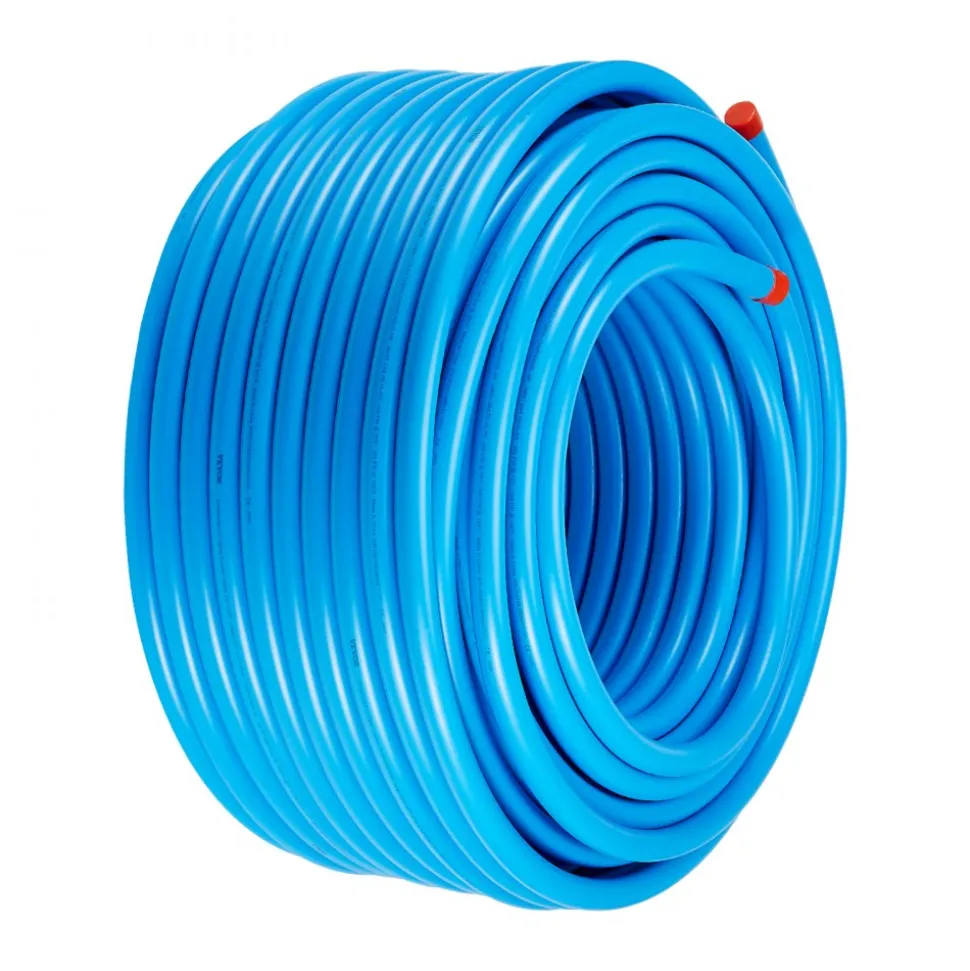 VEVOR Air Compressor Line Kit, 300FT x 3/4", HDPE-Aluminum Compressed Air Piping System, Leak-Proof, Pressure-Resistant & Easy-to-Install, Compressed Air Line Tubing Kit for Garages Workshops, Blue