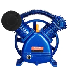 VEVOR Air Compressor Pump Head, 5.5HP 5.75CFM @ 90PSI, Twin Cylinder Oil Lubricated Air Compressor Piston Pump Head, Dual Stage V-Type Cast Iron Air Compressor Pump Replacement with Max. 185PSI Pressure