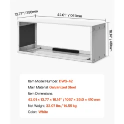 VEVOR Air Conditioner Wall Sleeve, 42 in Through the Wall Air Conditioner Sleeve, Wall Sleeve, Compatible with Most Brands of Through the Wall AC, Durable and Weather-Resistant Insulation Accessories
