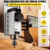 VEVOR Air Cooled Spindle Motor 2.2KW CNC Spindle Motor 220V Square Air Cooled Spindle Motor ER20 Collet 24000 RPM CNC Spindle 6A Spindle Motor 400 Hz for CNC Router Engraving Milling Machine