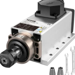 VEVOR Air Cooled Spindle Motor 2.2KW CNC Spindle Motor 220V Square Air Cooled Spindle Motor ER20 Collet 24000 RPM CNC Spindle 6A Spindle Motor 400 Hz for CNC Router Engraving Milling Machine