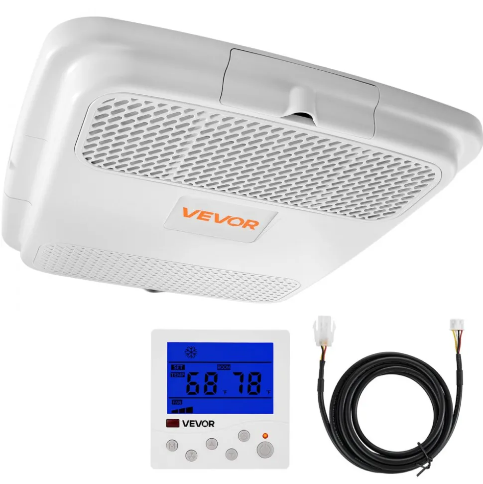 VEVOR Air Distribution Box, 115V Non-Ducted RV Air Conditioner ADB Unit with Operating Panel, Detachable Filter, and Four-Way Airflow, Used for VEVOR Non-Ducted Cooling-Only Rooftop RV AC Unit, White