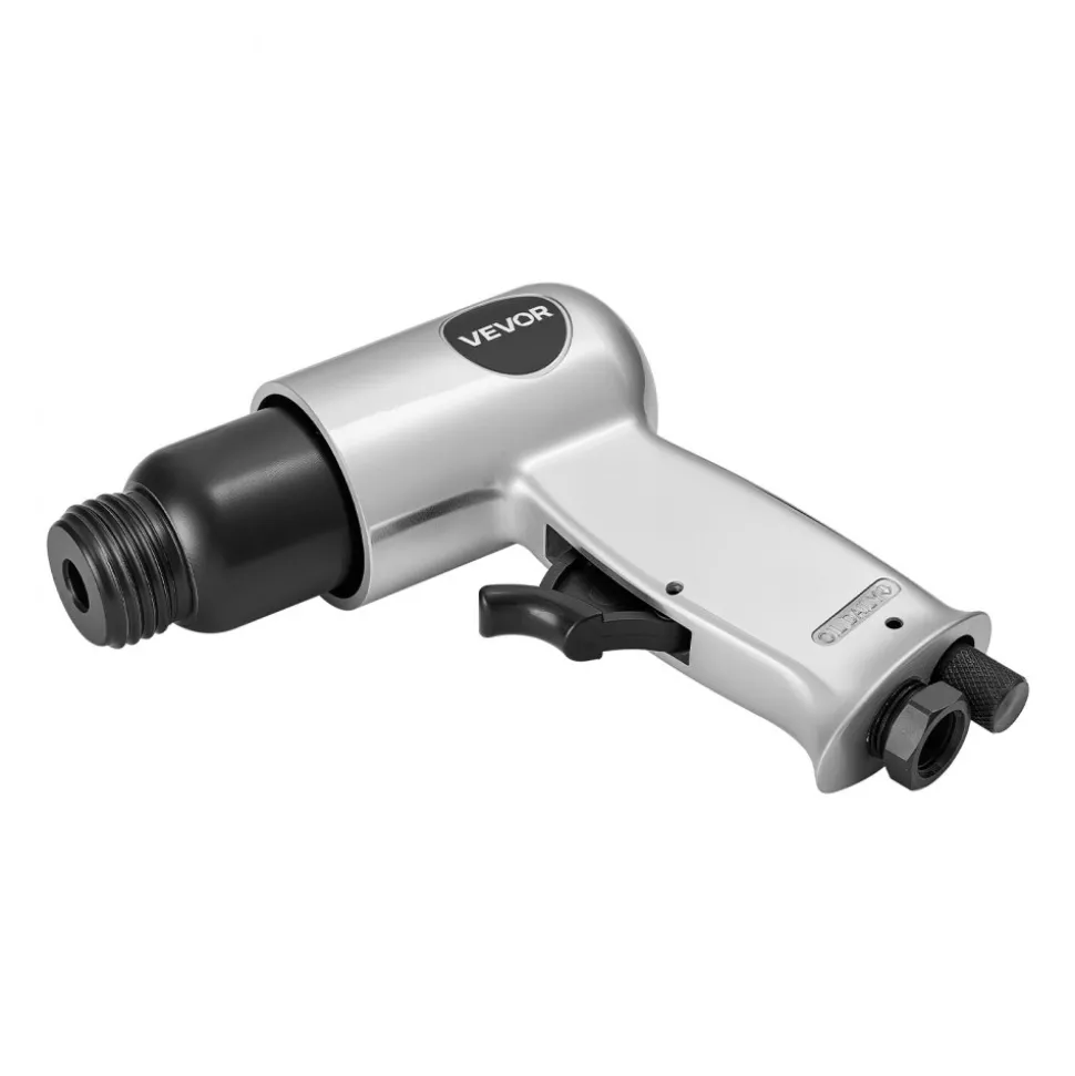 VEVOR Air Hammer, 3500BPM Pneumatic Hammer with 2.76 inch Stroke & 4PCS Chisels Round Shank, Pistol-Grip Compact Air Chisel Pneumatic Shovel Tool for Cutting Punching Scraping