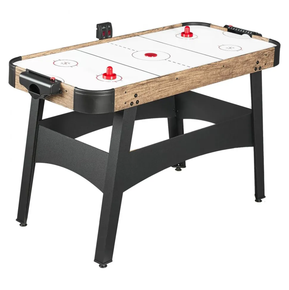 VEVOR 54" Air Hockey Table with Electronic Scorer & High-powered Blower, for Family Game Room, Basements and Home Air Powered Hockey Arcade Game Table Set with Pushers & Pucks, Stable Leg