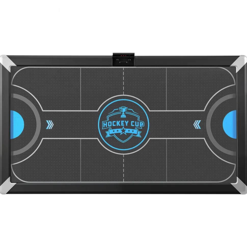 VEVOR 89" Air Hockey Table with LED Lights & Electronic Scorer, for Family Game Room, Basements, Home, Air Powered Hockey Arcade Game Table Set with High-powered Blower, Stable H-shaped Leg