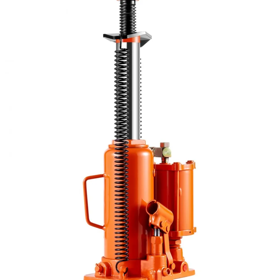 VEVOR Air Hydraulic Bottle Jack, 12 Ton/26455 lbs Pneumatic Hydraulic Bottle Jack with 10.43''-19.88'' Lifting Range & Manual Hand Pump, for Pickup, Truck, RV, Auto Repair, Industrial Engineering