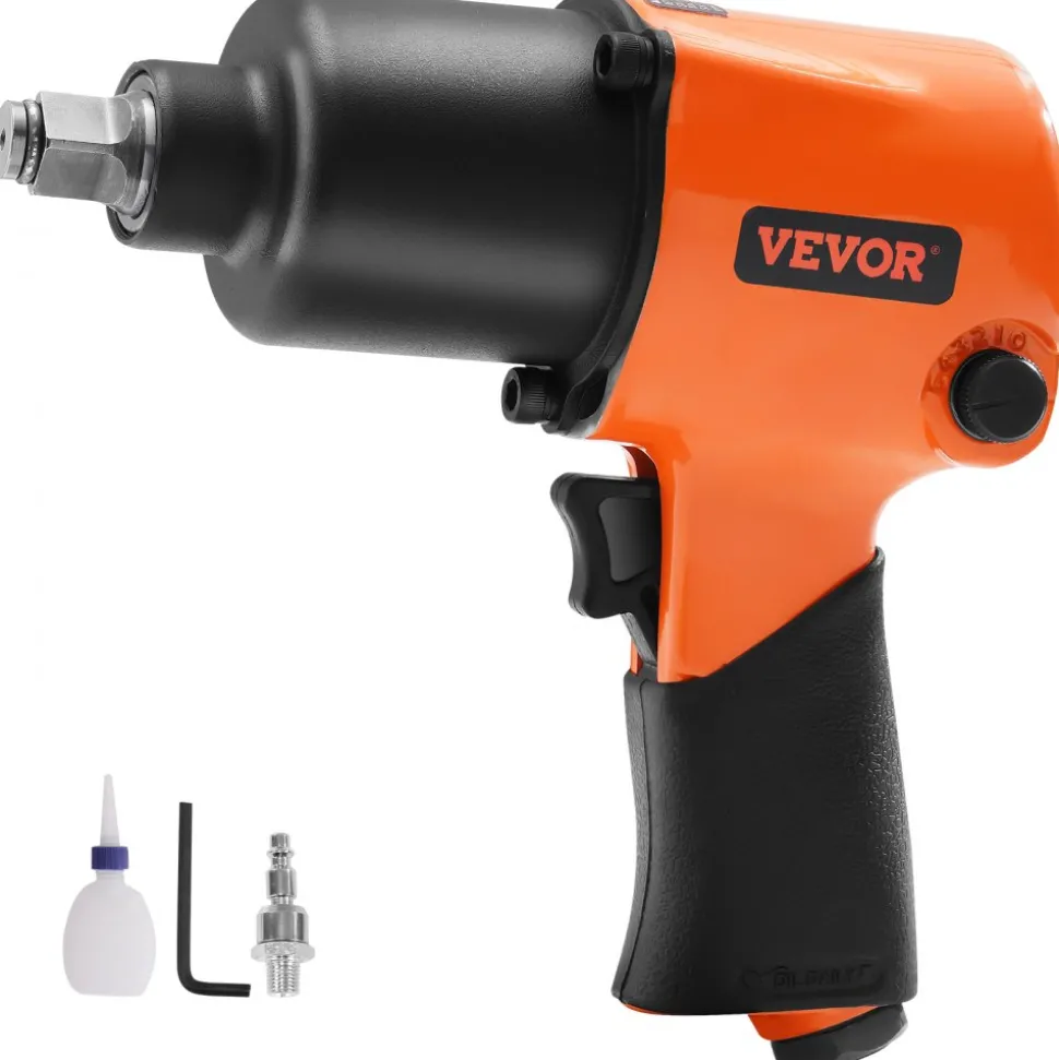 VEVOR Air Impact Wrench, 1/2" Drive Air Impact Gun Up to 880ft-lbs Nut-busting Torque, 7500RPM Lightweight Pneumatic Tool for Auto Repairs and Maintenance