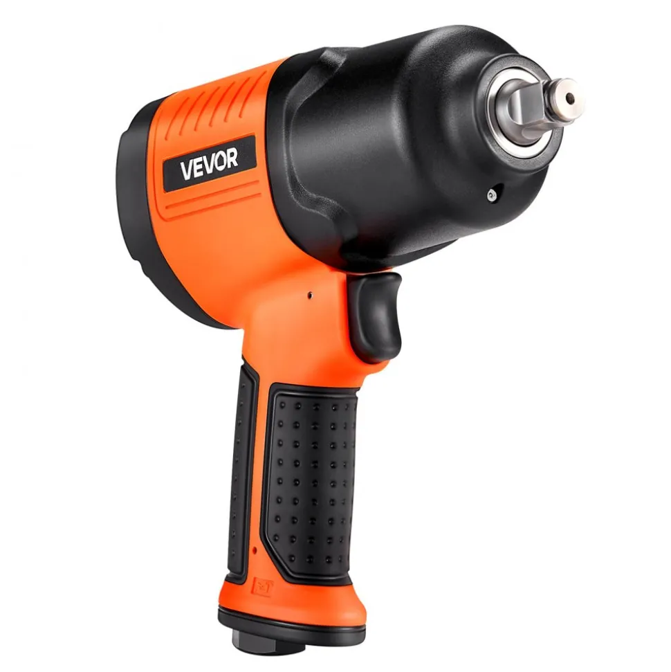 VEVOR Air Impact Wrench, 1/2" Drive Pneumatic Impact Wrench Up to 1100 ft-lbs Reverse Torque, 7500RPM 4-Speed Adjustable & Lightweight Pneumatic Gun for Auto Repairs and Maintenance