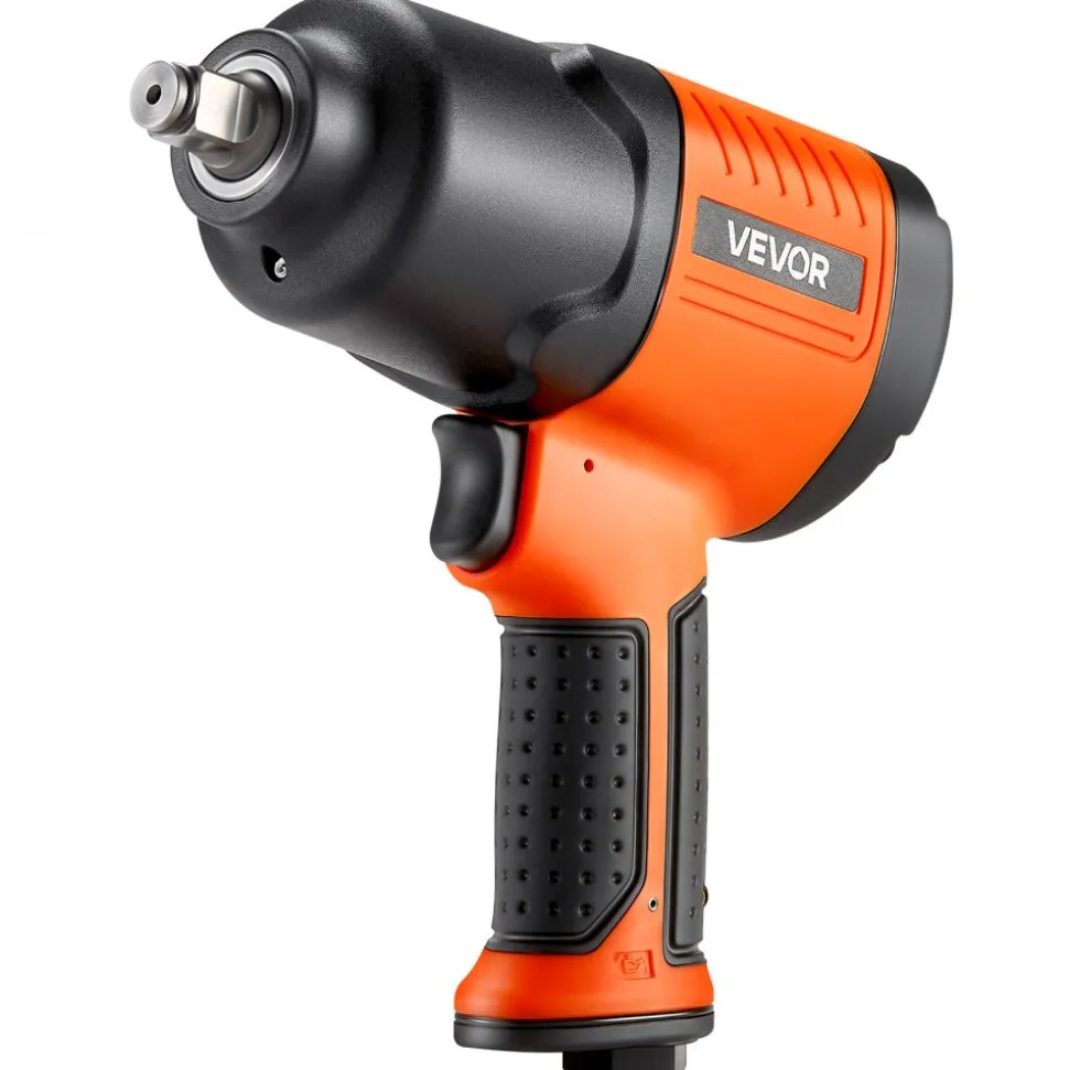 VEVOR Air Impact Wrench, 1/2" Drive Pneumatic Impact Wrench Up to 1100 ft-lbs Reverse Torque, 7500RPM 4-Speed Adjustable & Lightweight Pneumatic Gun for Auto Repairs and Maintenance
