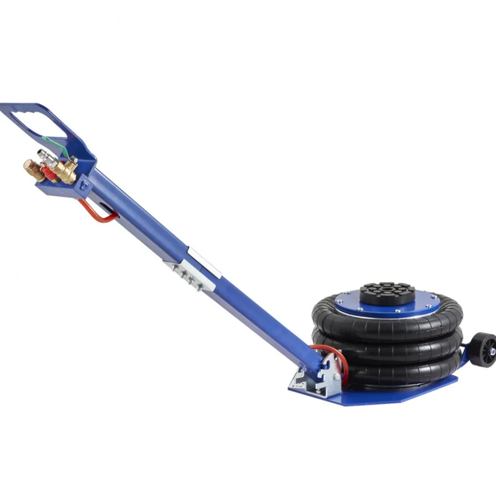 VEVOR Air Jack, 3 Ton/6600 lbs Triple Bag Air Jack, Airbag Jack with Six Steel Pipes, Lift up to 17.7", 3-5 s Fast Lifting Pneumatic Jack, with Adjustable Long Handles for Cars, Garages, Repair (Blue)