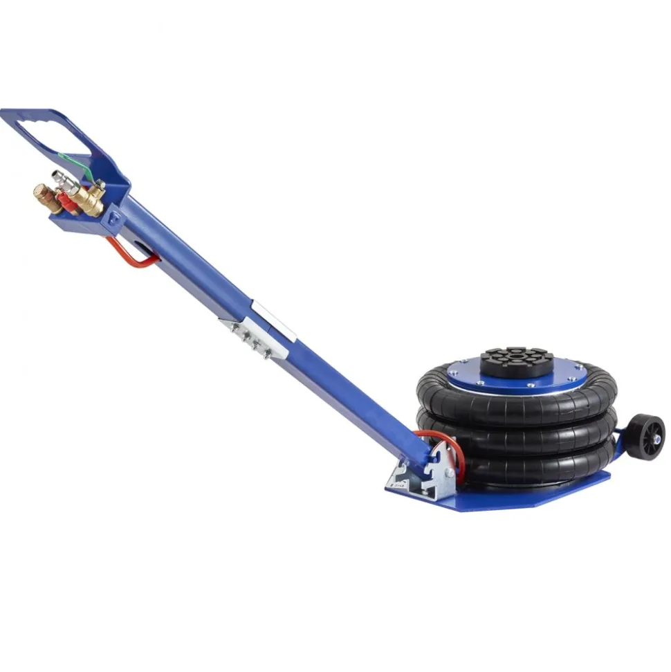 VEVOR Air Jack, 3 Ton/6600 lbs Triple Bag Air Jack, Airbag Jack with Six Steel Pipes, Lift up to 17.7", 3-5 s Fast Lifting Pneumatic Jack, with Adjustable Long Handles for Cars, Garages, Repair (Blue)
