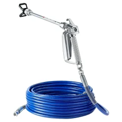 VEVOR Airless Paint Spray Gun and Hose Kit, 3600PSI High Pressure Paint Sprayer Hose Set with 5 Tips, 211, 315, 417, 517, 623, Swivel Joint Airless Spray Gun Kit with Filters, Hose and Extension Rods