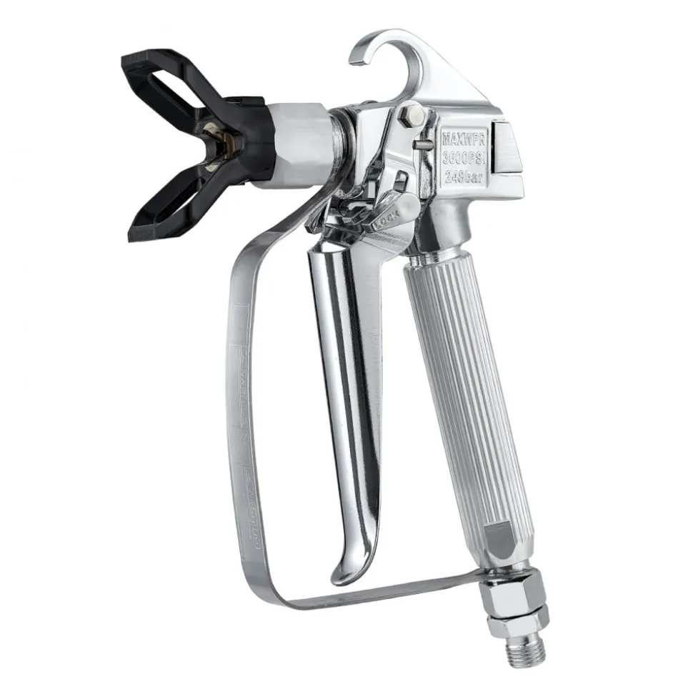 VEVOR Airless Paint Spray Gun, 3600PSI High Pressure Airless Paint Sprayer Gun with 5 Tips, 211, 315, 417, 517, 623, Swivel Joint Airless Spray Gun Kit with Filters, Cleaning Needle and Brush