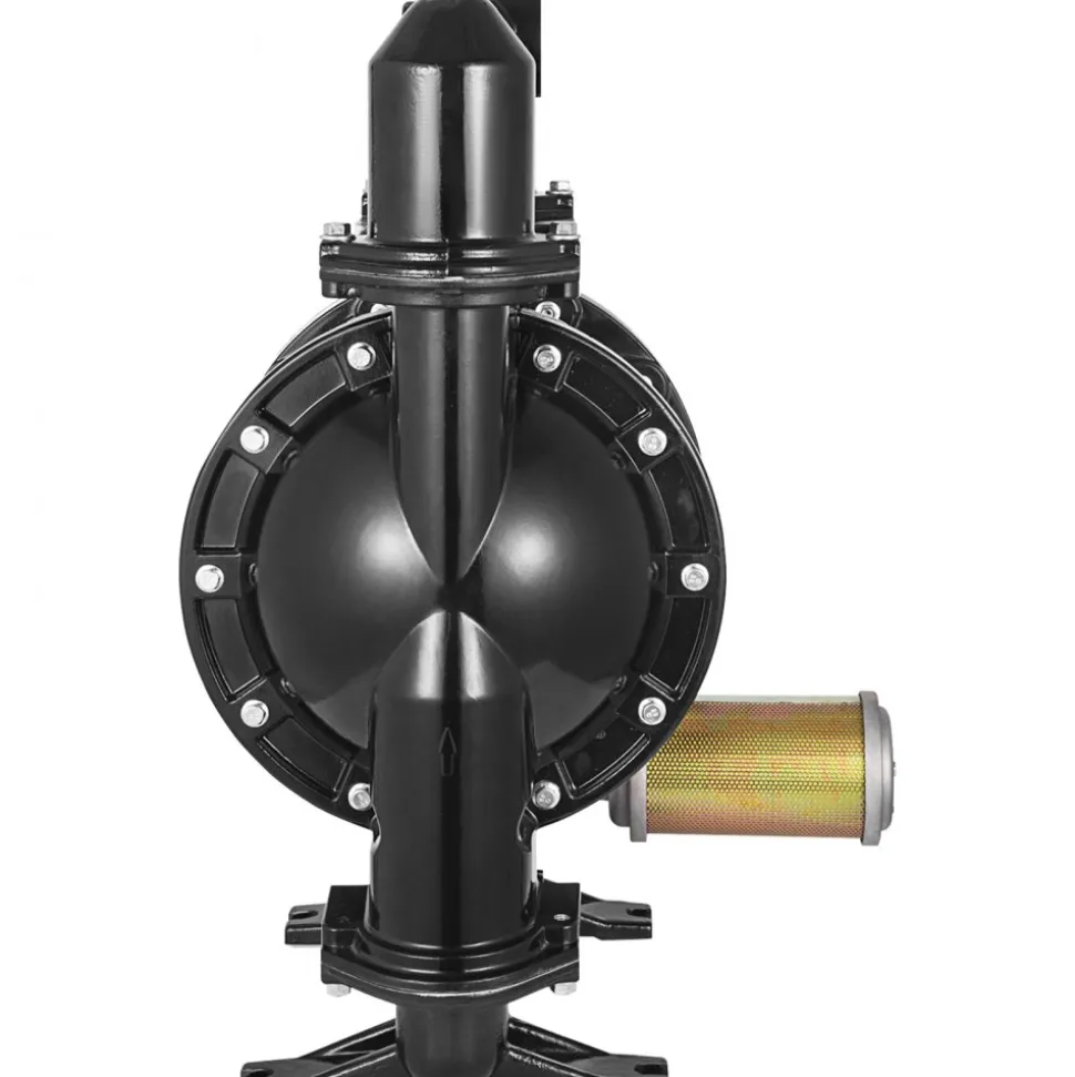VEVOR Air-Operated Double Diaphragm Pump, 2 inch Inlet & Outlet, Aluminum Alloy Body, 75 GPM & Max 120PSI, Nitrile Diaphragm Transfer Pump for Petroleum, Diesel, Oil and Low Viscosity Fluids