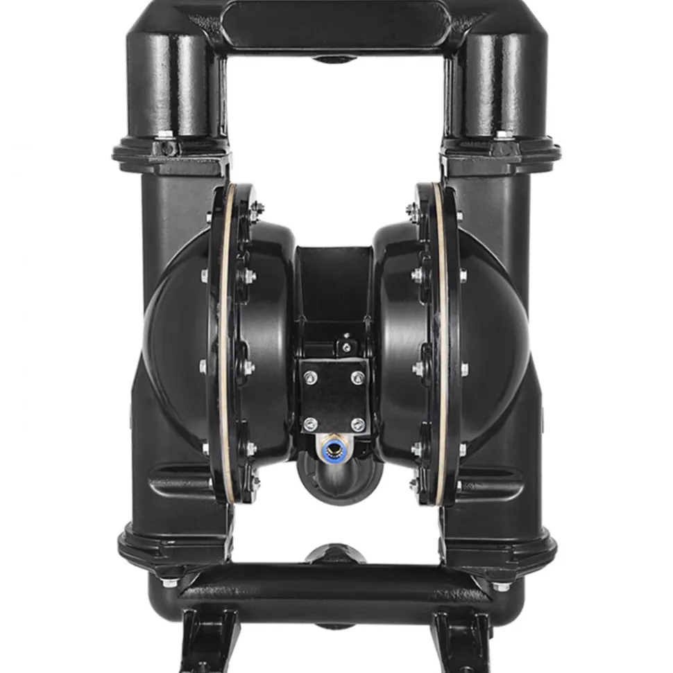 VEVOR Air-Operated Double Diaphragm Pump, 2 inch Inlet & Outlet, Aluminum Alloy Body, 75 GPM & Max 120PSI, Nitrile Diaphragm Transfer Pump for Petroleum, Diesel, Oil and Low Viscosity Fluids