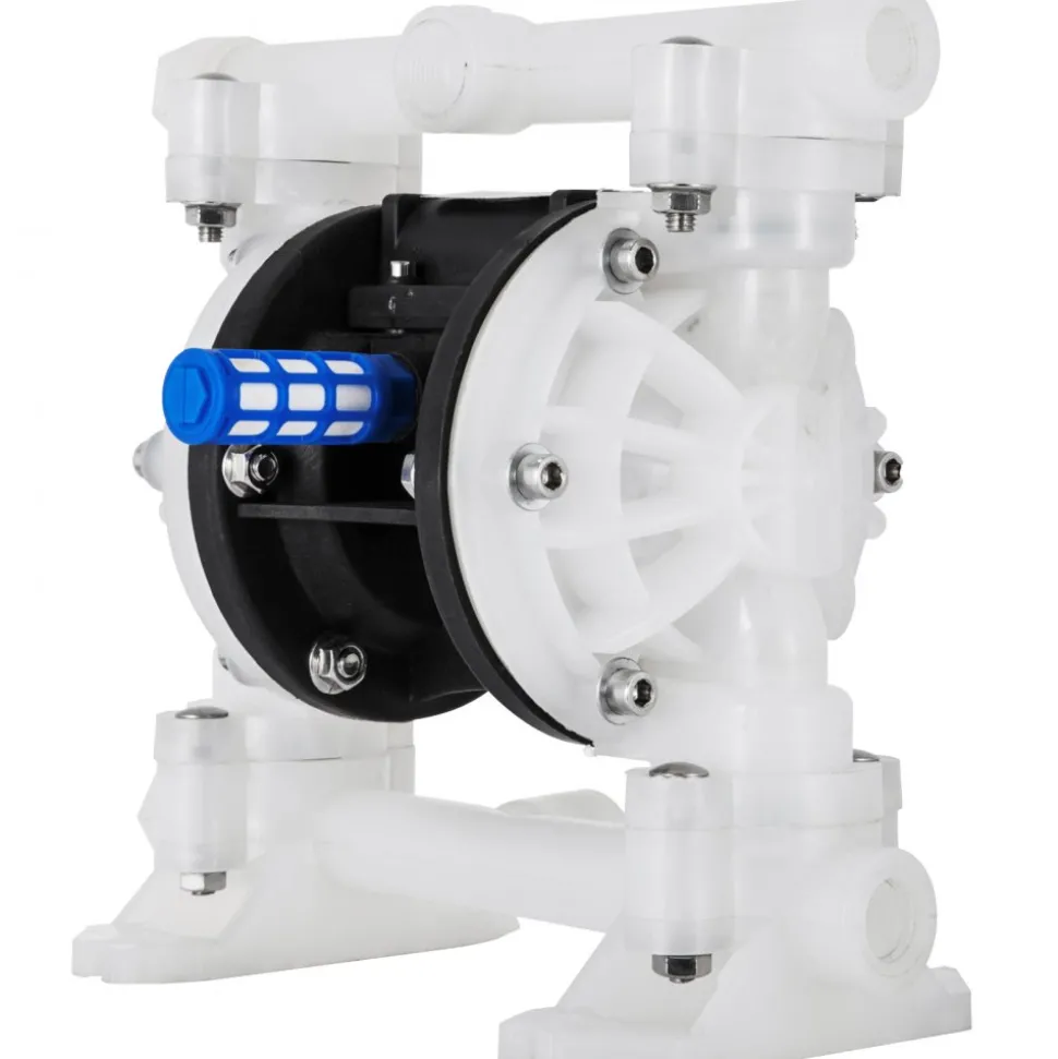 VEVOR Air Operated Double Diaphragm Pump, 35 GPM, 1 inch Inlet & Outlet Pneumatic Waste Oil Transfer Pump, Max 114 PSI, Aluminum Alloy Body, Air-Operated for Diesel, Grease, Kerosene, Gasoline & Oil