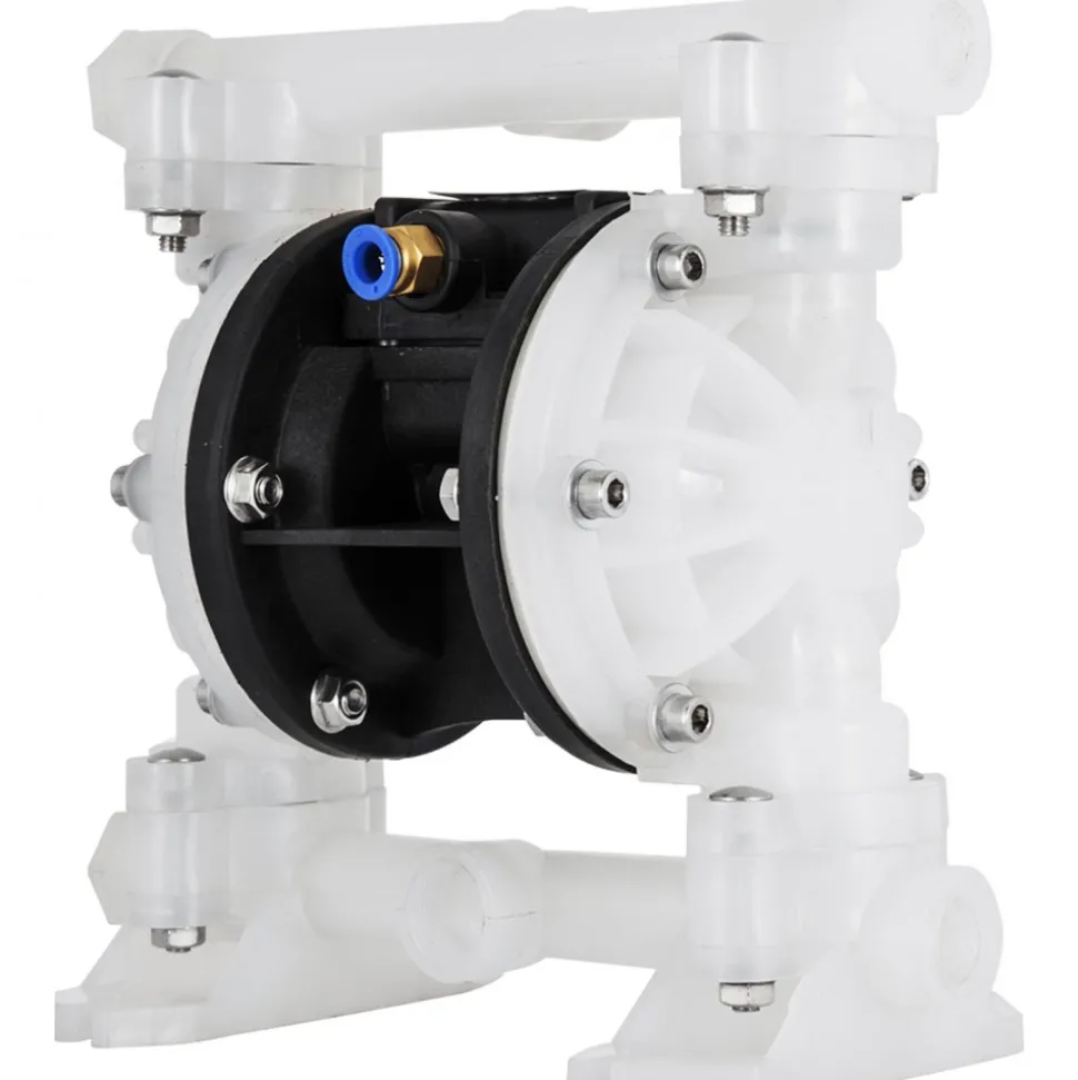 VEVOR Air Operated Double Diaphragm Pump, 35 GPM, 1 inch Inlet & Outlet Pneumatic Waste Oil Transfer Pump, Max 114 PSI, Aluminum Alloy Body, Air-Operated for Diesel, Grease, Kerosene, Gasoline & Oil