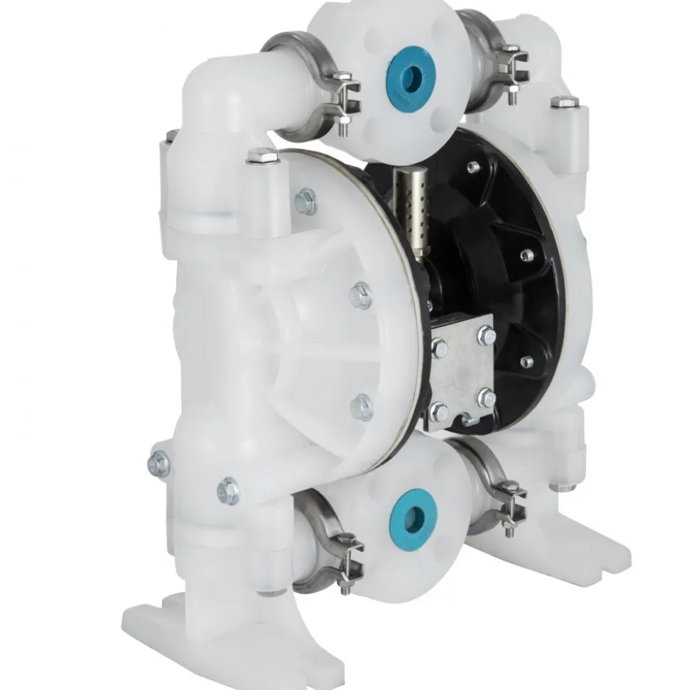 VEVOR Air-Operated Double Diaphragm Pump 1 inch Inlet/Outlet 30GPM Polypropylene Max 120PSI for Chemical and Industrial Use
