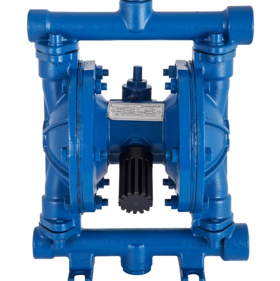 VEVOR Air-Operated Double Diaphragm Pump, 1/2 in Inlet & Outlet, Cast Iron Body, 3 GPM & Max 90 PSI, Nitrile Diaphragm Pneumatic Transfer Pump for Petroleum, Diesel, Oil & Low Viscosity Fluids