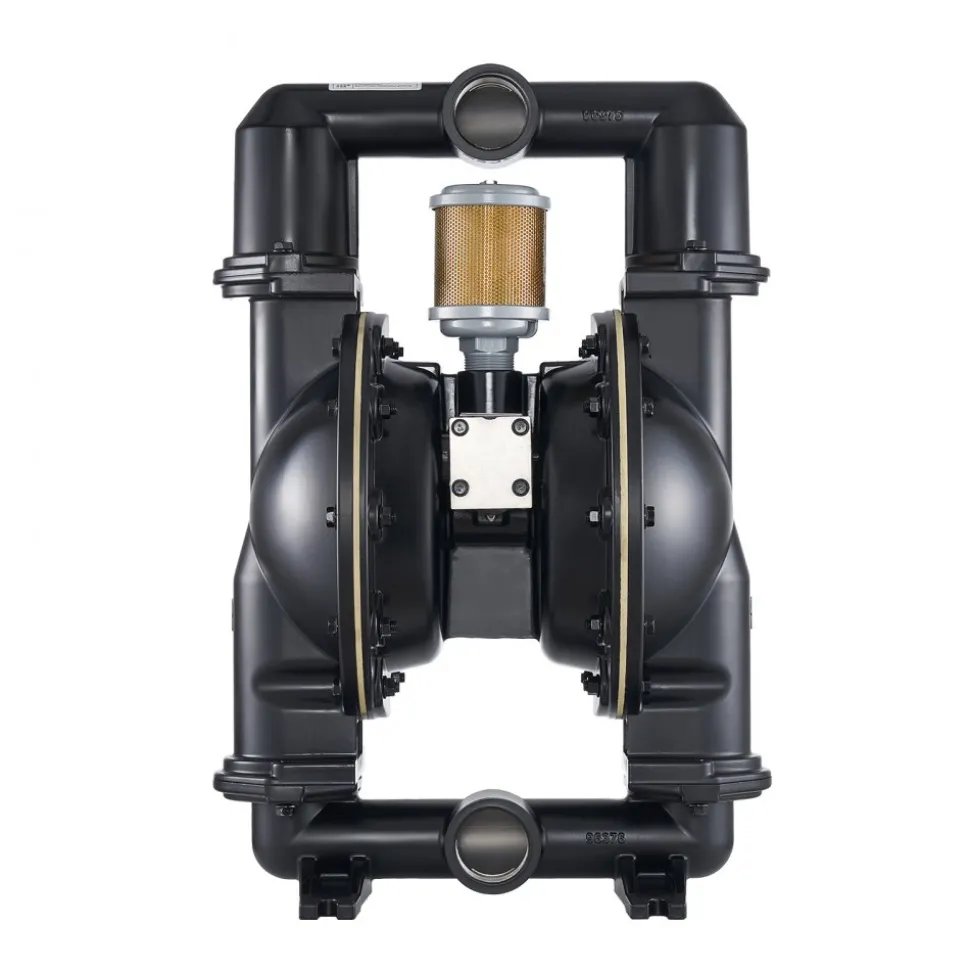 VEVOR Air Operated Double Diaphragm Pump, 158 GPM, 2 inch Inlet & Outlet Pneumatic Waste Oil Transfer Pump, Max 114 PSI, Aluminum Alloy Body, Air-Operated for Diesel, Grease, Kerosene, Gasoline & Oil