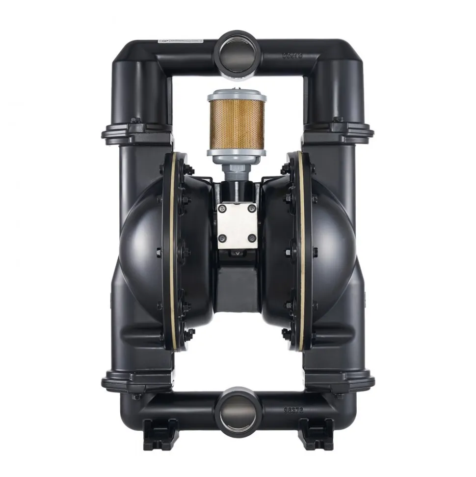 VEVOR Air Operated Double Diaphragm Pump, 158 GPM, 2 inch Inlet & Outlet Pneumatic Waste Oil Transfer Pump, Max 114 PSI, Aluminum Alloy Body, Air-Operated for Diesel, Grease, Kerosene, Gasoline & Oil