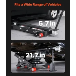 VEVOR Air Portable Car Lift, 6613 lbs/3 Ton Capacity, 21.7 inch Max Height, Adjustable Portable Air Car Lift with Airbag, Support Stands, Wheel Chocks, Rubber Pads, Heavy-Duty for Sedan SUV Pickup