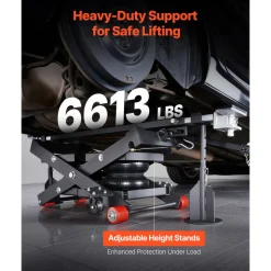 VEVOR Air Portable Car Lift, 6613 lbs/3 Ton Capacity, 21.7 inch Max Height, Adjustable Portable Air Car Lift with Airbag, Support Stands, Wheel Chocks, Rubber Pads, Heavy-Duty for Sedan SUV Pickup