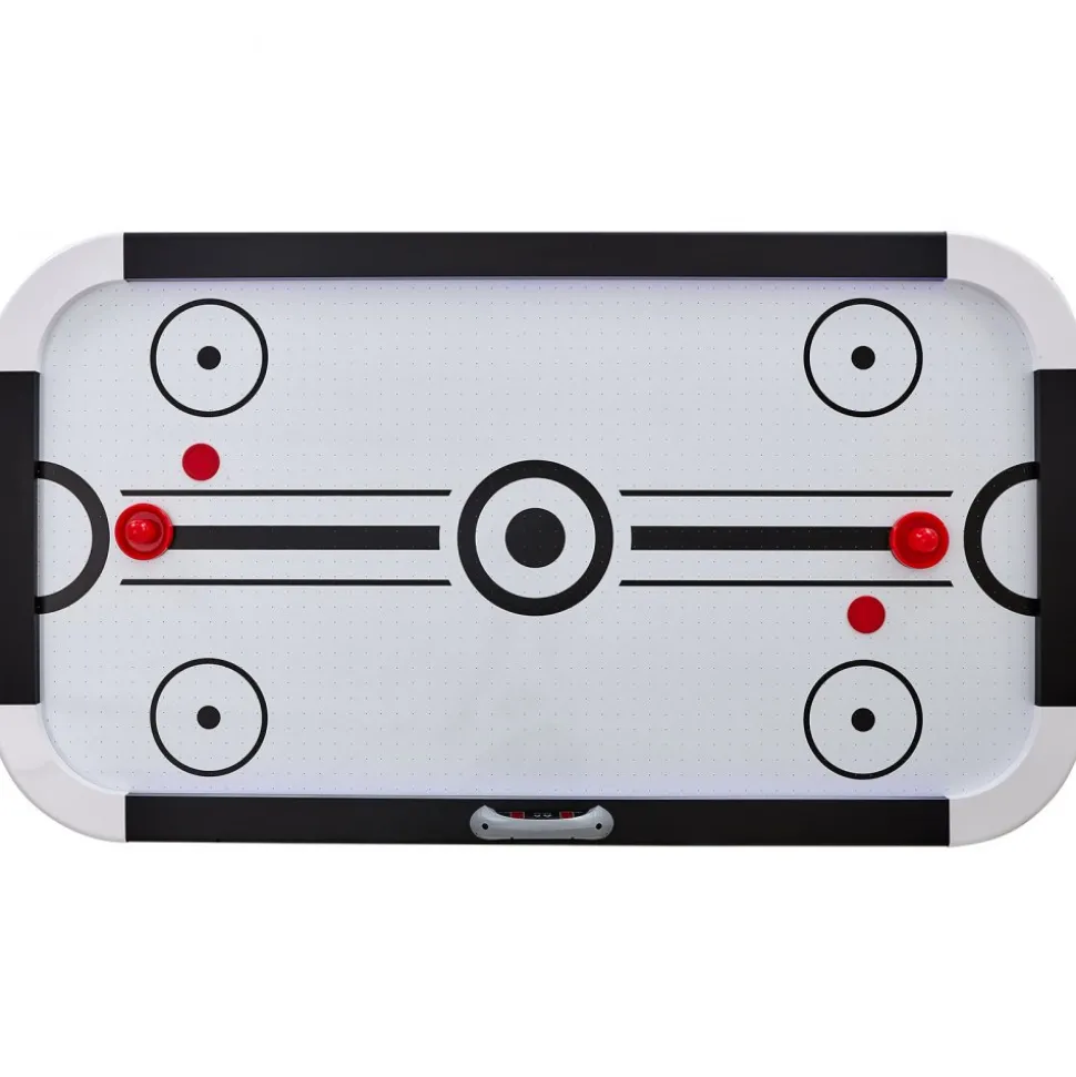VEVOR Air-Powered Hockey Table, 72" Indoor Hockey Table for Kids and Adults, LED Sports Hockey Game with 2 Pucks, 2 Pushers, and Electronic Score System, Arcade Gaming Set for Game Room Family Home