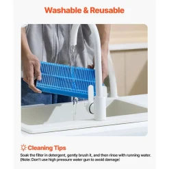VEVOR Air Purifier Filter Replacement, Compatible with KJ420F-A35 Filter Accessories with Precision Mesh Screen, Washable & Reusable, Easy to Replace for Indoor Room Office Humidifying, Blue
