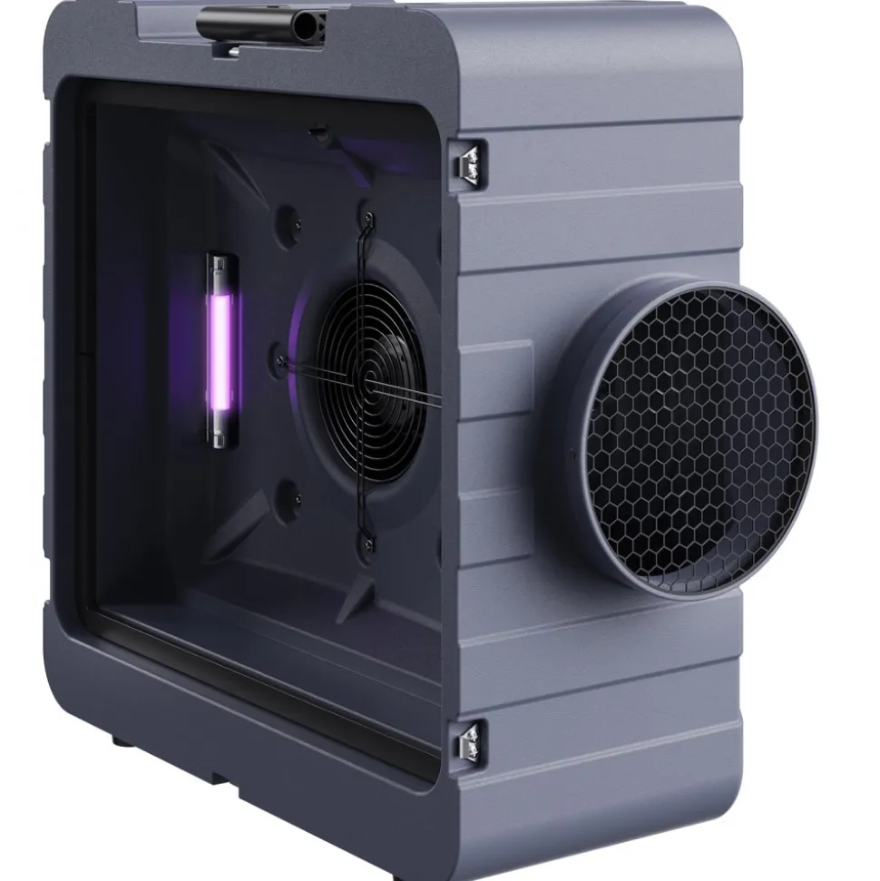 VEVOR Air Scrubber with 3-Stage Filtration, Stackable Negative Air Machine 800 CFM, Air Cleaner with MERV10, Carbon, H13 HEPA, for Home, Industrial and Commercial Use