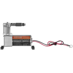 VEVOR Air Shock Controller Kit, 12V 100PSI On Board Air Compressor System, Air Ride Suspension Compressor Kit with Single Path System, Pressure Gauge & Air Line for Trucks Vans