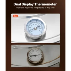 VEVOR Alcohol Still, 8 GAL/ 30L Alcohol Distiller with Thumper Keg, Dual-scale Thermometer, and Water Pump, Home Brewing Kit for DIY Whiskey Wine Brandy