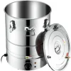 VEVOR Alcohol Still, 9 Gal 30L Water Alcohol Distiller, Home Distillery Kit include Stainless Steel Tube & Pump & One-way Exhaust Valve & Thermometer (30-120℃ ) for DIY Whisky Wine Brandy, Silver