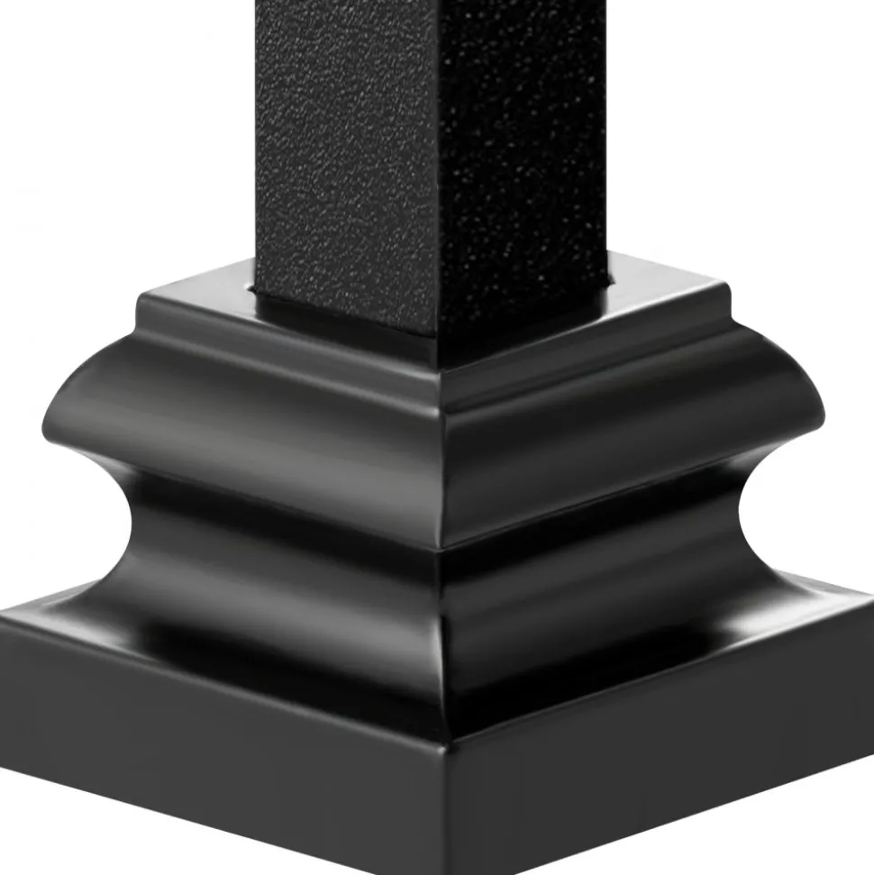 VEVOR Aluminum Alloy Baluster Shoes Square Balusters Baluster Wrought Spindles for Staircase Slant Shoes with Screw Holes for 1/2 Inch Staircase Balusters, Black (50 Pcs)(Screws Sold Separately)