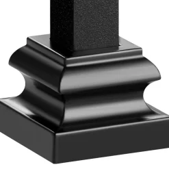VEVOR Aluminum Alloy Baluster Shoes Square Balusters Baluster Wrought Spindles for Staircase Slant Shoes with Screw Holes for 1/2 Inch Staircase Balusters, Black (50 Pcs)(Screws Sold Separately)