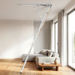 VEVOR Aluminum Attic Ladder, Fits 9.8'-10.3'/7.66'-9.8' Ceiling Height, 54