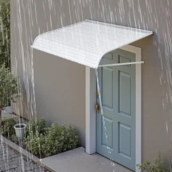 VEVOR Aluminum Awning 48 x 42 in, Durable Window Awning Door Canopy, Lightweight and Stable Aluminum Exterior Awnings Rain Snow Sunlight Protection for Door Entrance Windows Patio Porch