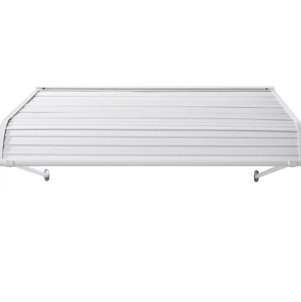 VEVOR Aluminum Awning 48 x 42 in, Durable Window Awning Door Canopy, Lightweight and Stable Aluminum Exterior Awnings Rain Snow Sunlight Protection for Door Entrance Windows Patio Porch