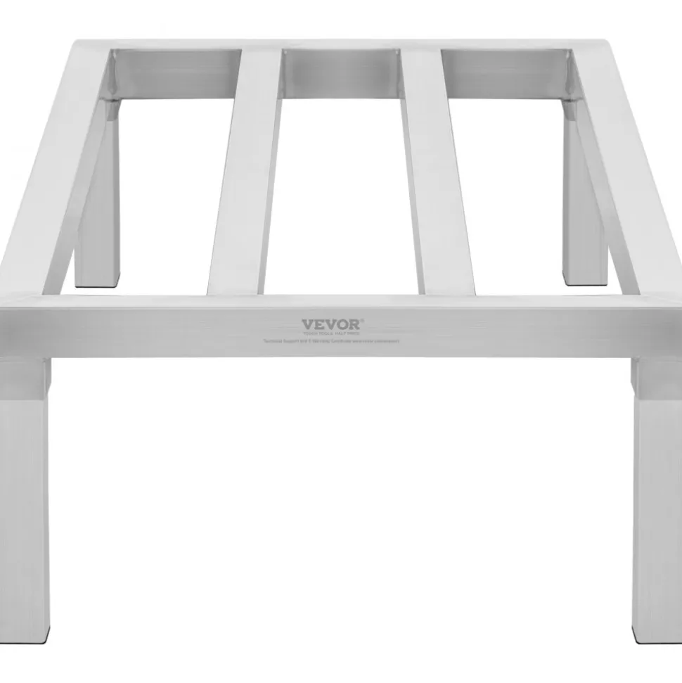 VEVOR Aluminum Dunnage Rack, 48” x 20” Commercial Food Floor Rack, 12” Off the Floor, 1800 lbs Capacity All-Welded Aluminum Storage Rack, for Storage in Restaurants, Kitchens, Garages and Vehicles