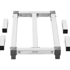 VEVOR Aluminum Dunnage Rack, 24” x 14” Commercial Food Floor Rack, 8” Off the Floor, 1000 lbs Capacity Adjustable Aluminum Storage Rack, for Storage in Restaurants, Kitchens, Garages and Vehicles