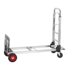 VEVOR Aluminum Folding Hand Truck, 2 in 1 Design 400 lbs Capacity, Heavy Duty Industrial Collapsible cart, Dolly Cart with Rubber Wheels for Transport and Moving in Warehouse, Supermarket, Garden