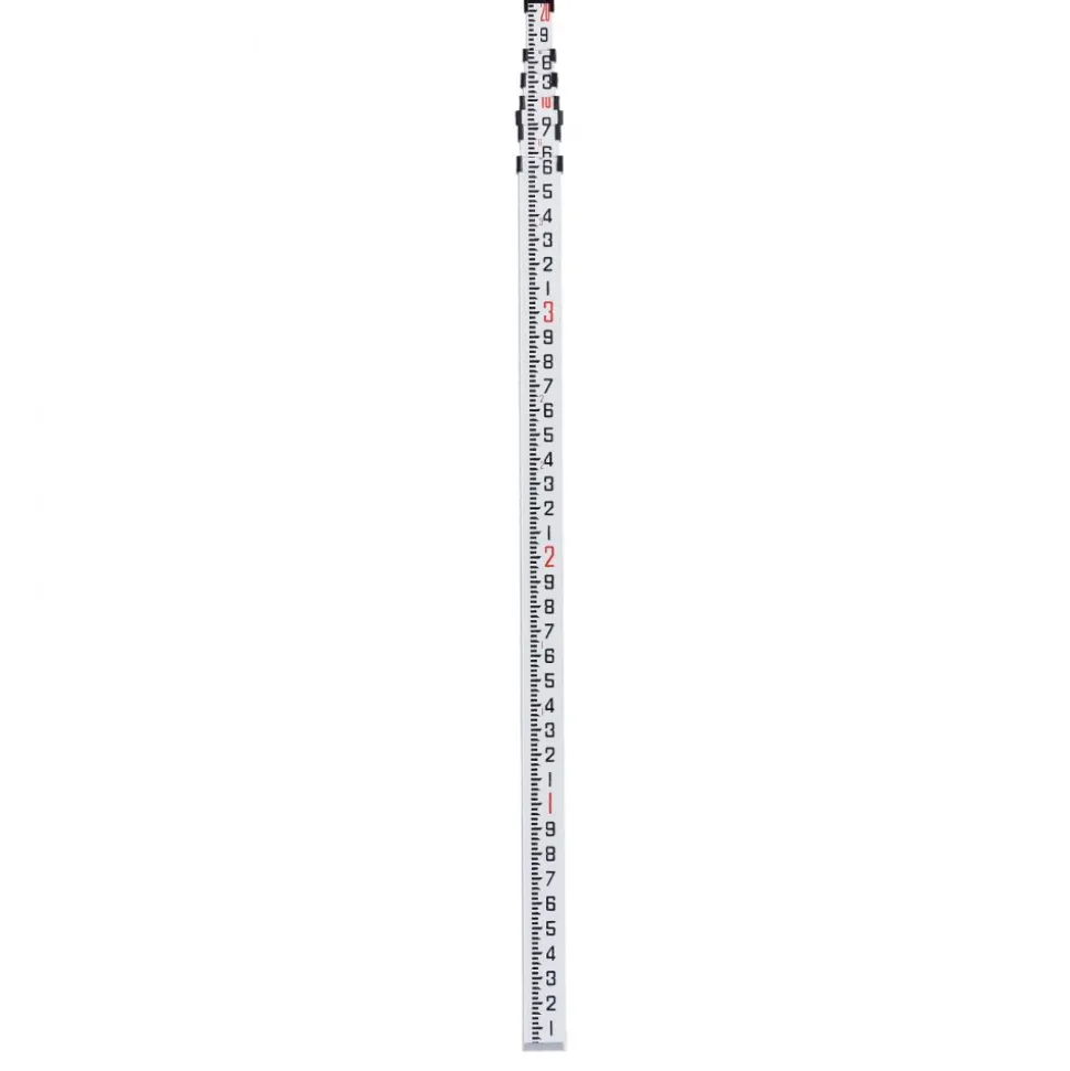 VEVOR Aluminum Grade Rod, 20-Feet/10ths 6 Sections Telescopic Measuring Rod,Double-Sided Scale 1/10ft Leveling Rod Stick, Aluminum Alloy Survey Rod w/ Bubble Level &Carrying Bag for Houses,Walls,Floor