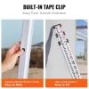 VEVOR Aluminum Grade Rod, 9-Feet/8ths 3 Sections Telescopic Measuring Rod, Double-Sided Scale 1/8in Leveling Rod Stick,Aluminum Alloy Survey Rod with Bubble Level &Carrying Bag for Houses,Walls,Floors